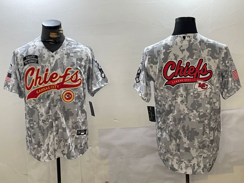 Men Kansas City Chiefs Blank Nike Arctic Camo 2024 Salute to Service Limited NFL Jersey style 6